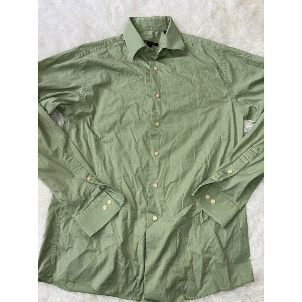 BCBG Attitude Men’s Sz. 15.5/ 34/35 “ Modern Fit” Green Button Down.